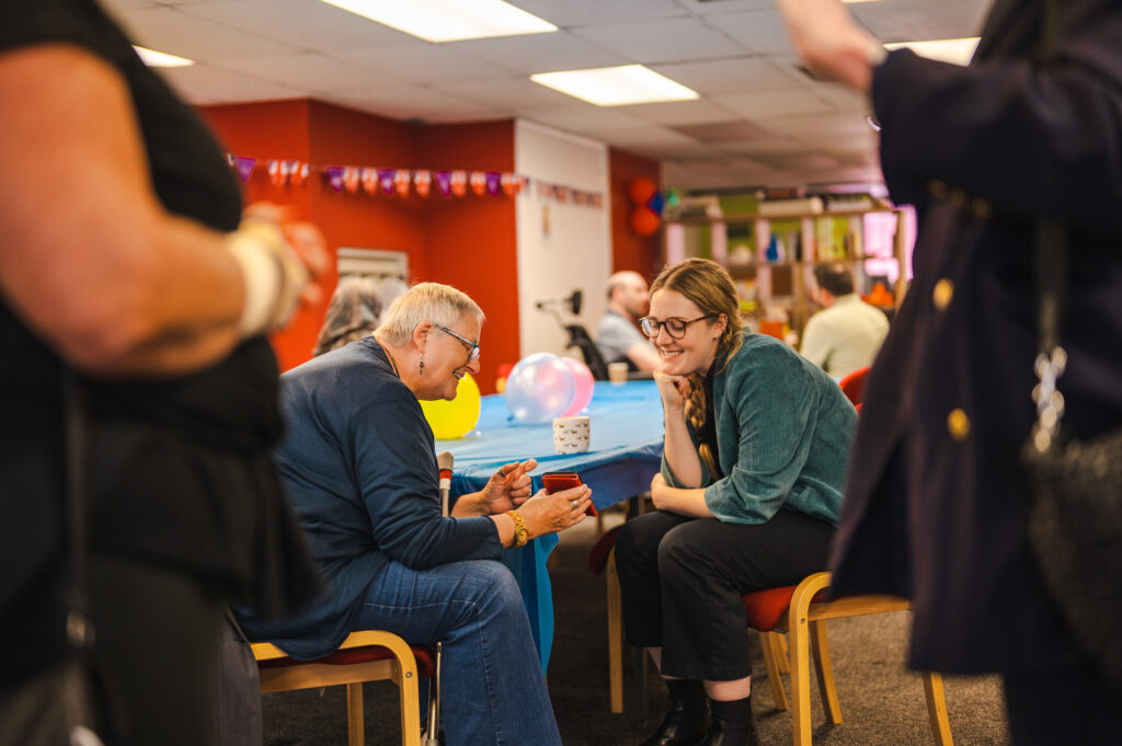 Younger and Older women chatting