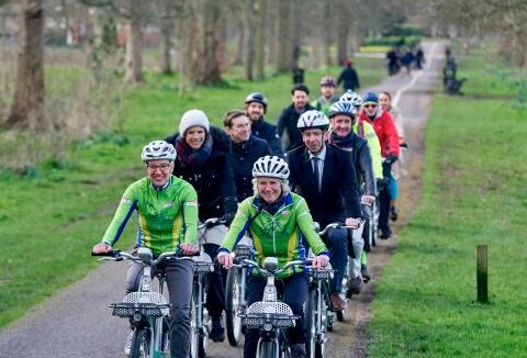 Group of cyclists